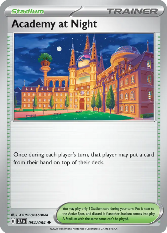 054/064 Academy at Night Shrouded Fable Pokémon Card