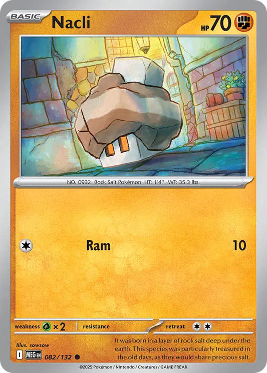 082/132 Nacli Mega Evolution Pokémon Card