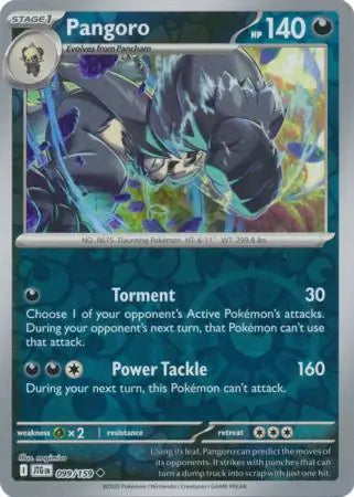 099/159 Pangoro Reverse Holo Journey Together Pokémon Card