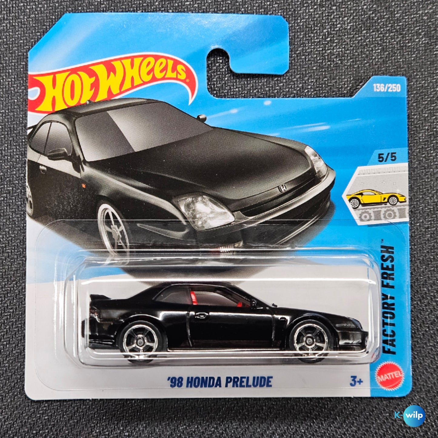 136/250 '98 Honda Prelude Factory Fresh 2026 Mainline Hot Wheels Short Card Mattel
