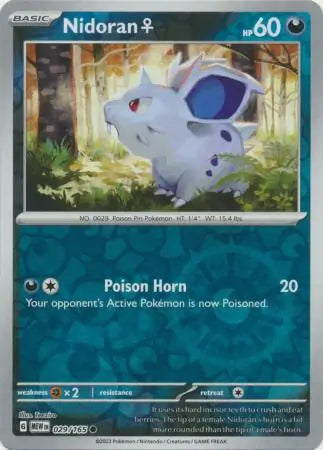 029/165 Nidoran Reverse Holo 151 Pokémon Card