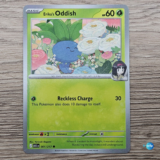 001/217 Erika's Oddish Ascended Heroes Pokémon Trading Card