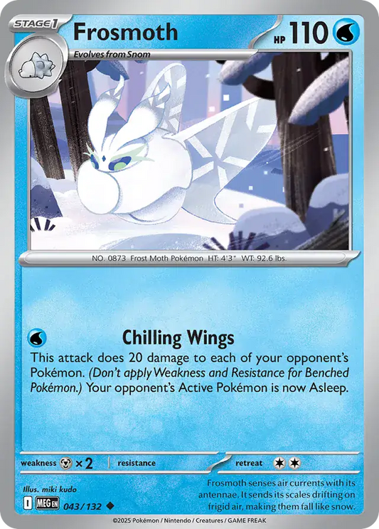 043/132 Frosmoth Mega Evolution Pokémon Card