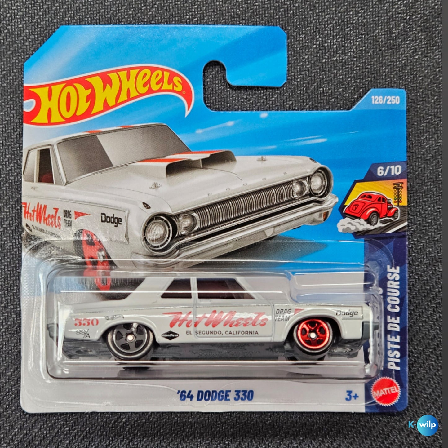 126/250 '64 Dodge 330 Drag Racers 2026 Mainline Hot Wheels Short Card Mattel