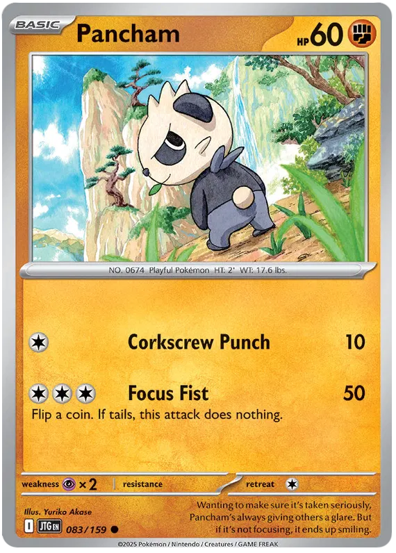 083/159 Pancham Journey Together Pokémon Card