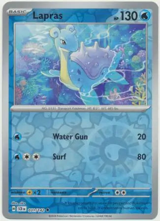 031/142 Lapras Reverse Holo Stellar Crown Pokémon Card