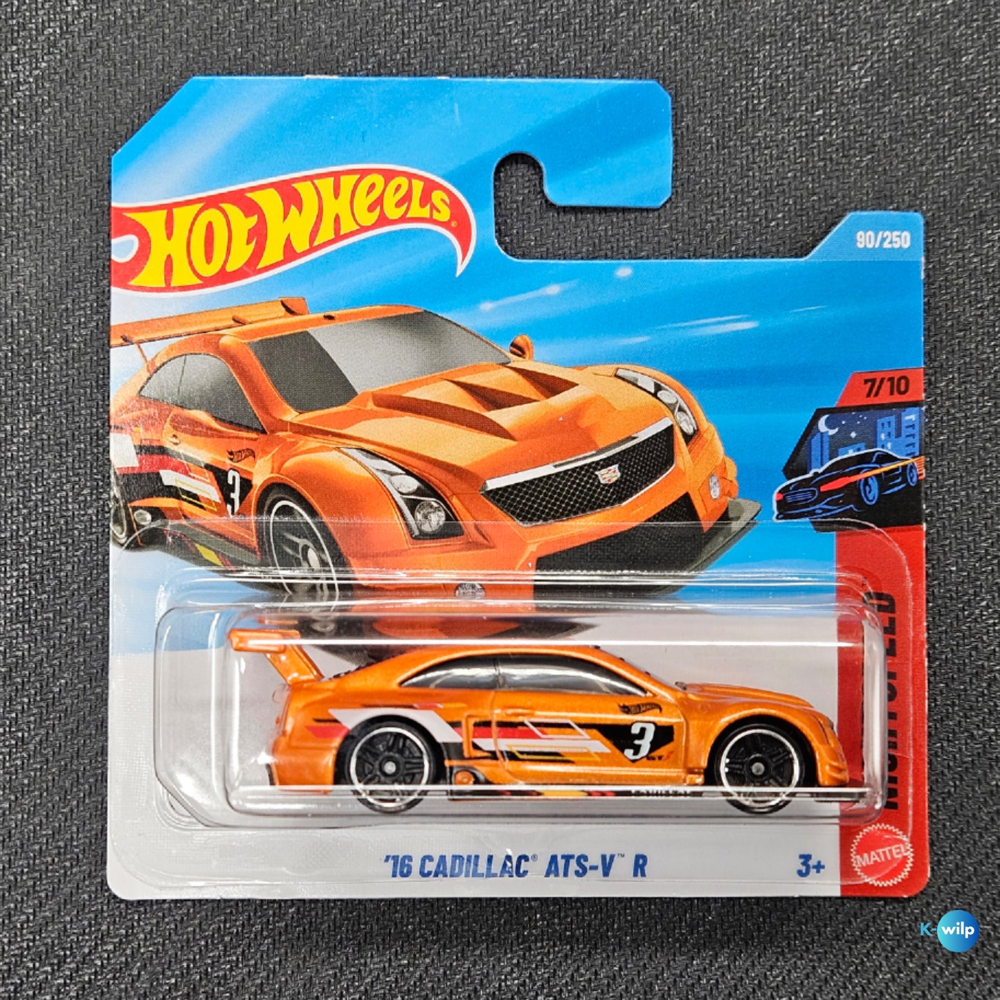 90/250 '16 Cadillac ATS-R Nightspeed 2026 Mainline Hot Wheels Short Card Mattel