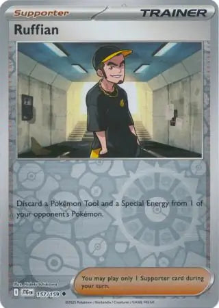 157/159 Ruffian Reverse Holo Journey Together Pokémon Card