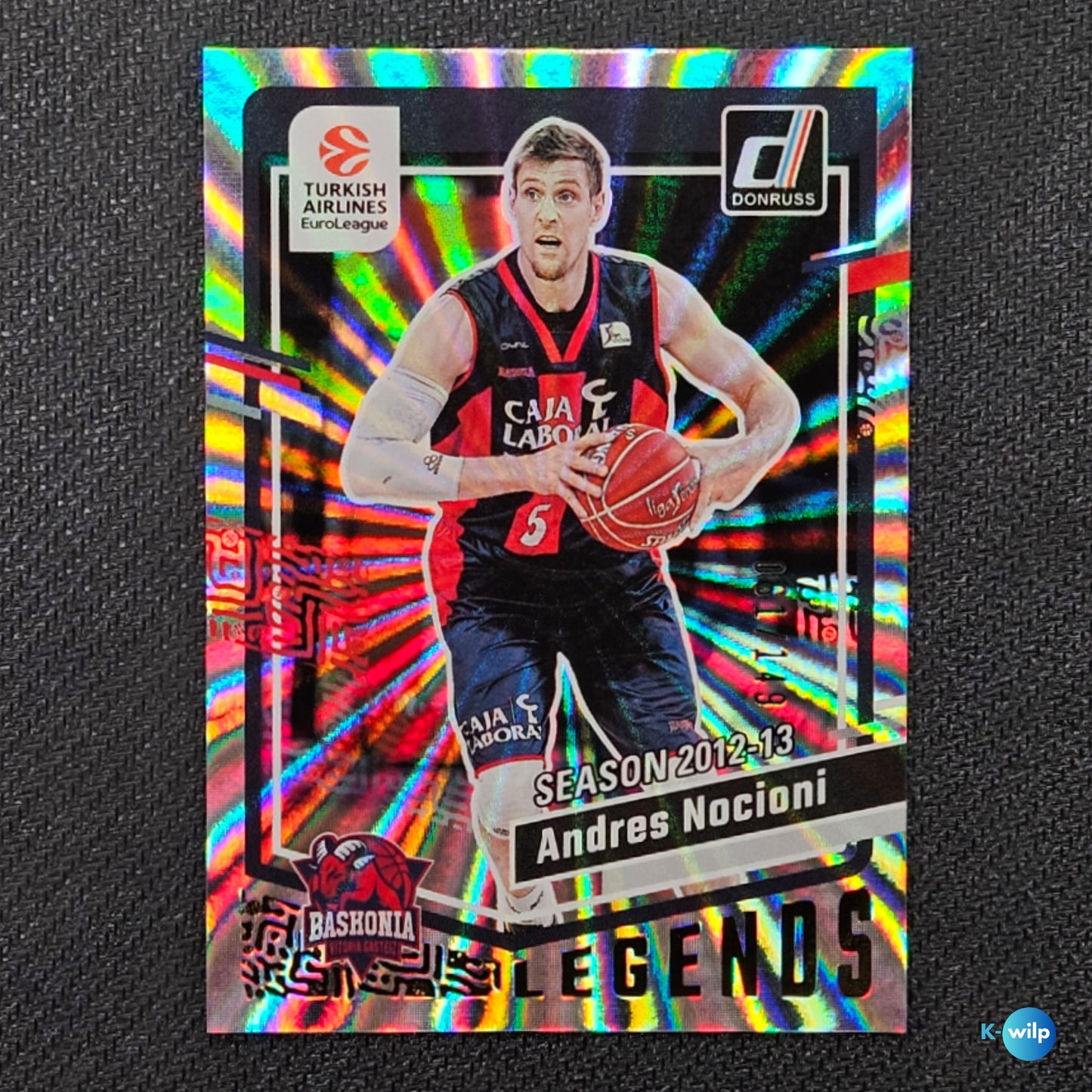Andres Nocioni Panini Serial Numbered 131/149 Donruss Euroleague #179 Legends Laser Basketball Trading Card