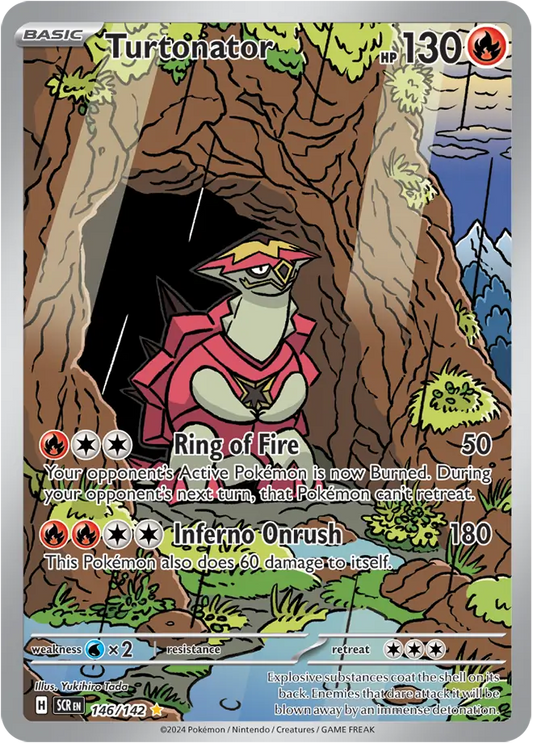 146/142 Turtonator Stellar Crown Pokémon Card
