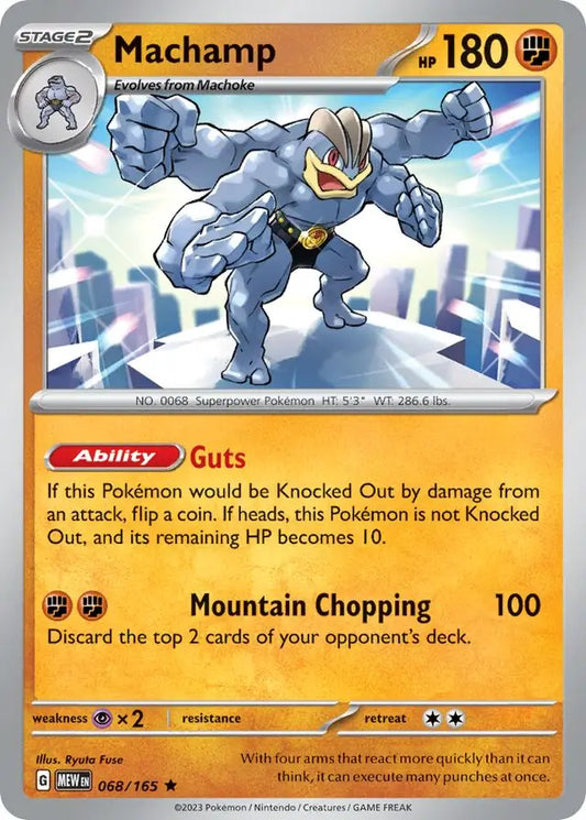 068/165 Machamp 151 Pokémon Card