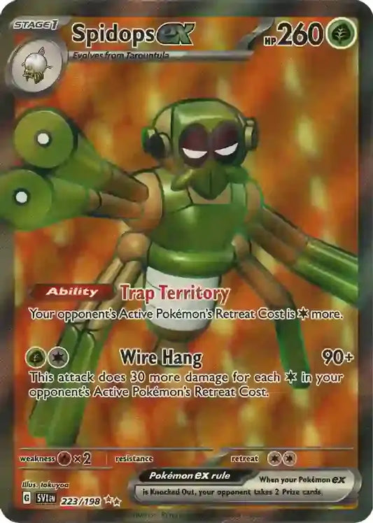 223/198 Spidops ex Scarlet & Violet Base Set Pokémon Card