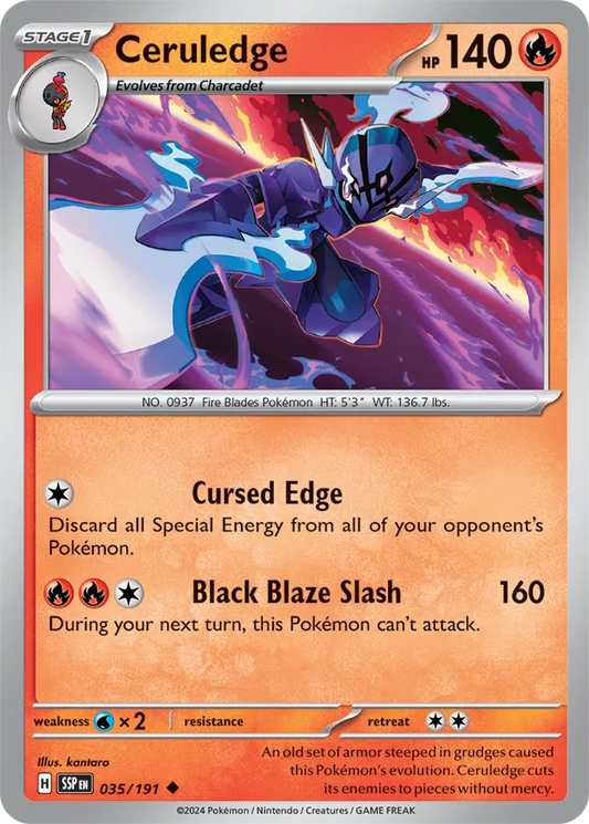 035/191 Ceruledge Surging Sparks Pokémon Card