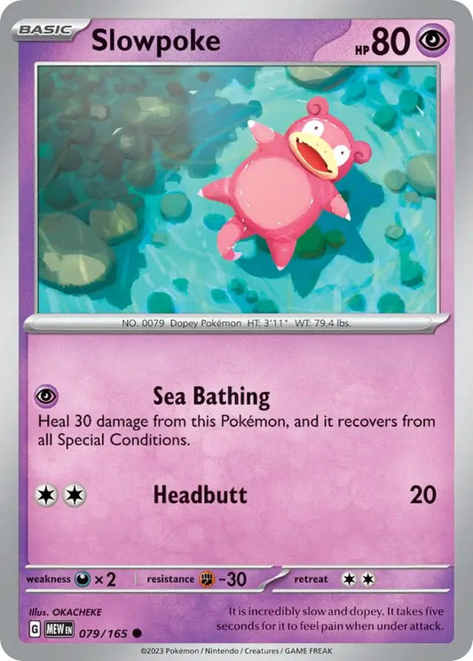 079/165 Slowpoke 151 Pokémon Card