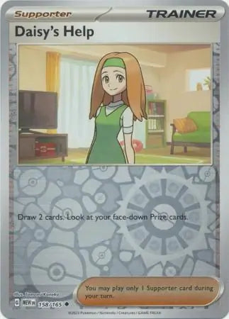 158/165 Daisy's Help Reverse Holo 151 Pokémon Card