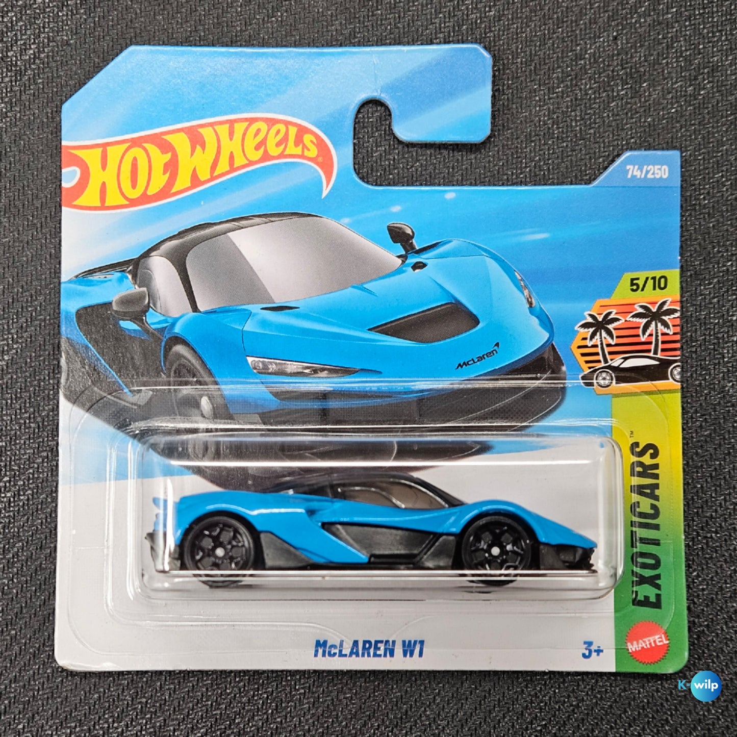 74/250 McLaren W1 Exoticars 2026 Mainline Hot Wheels Short Card Mattel