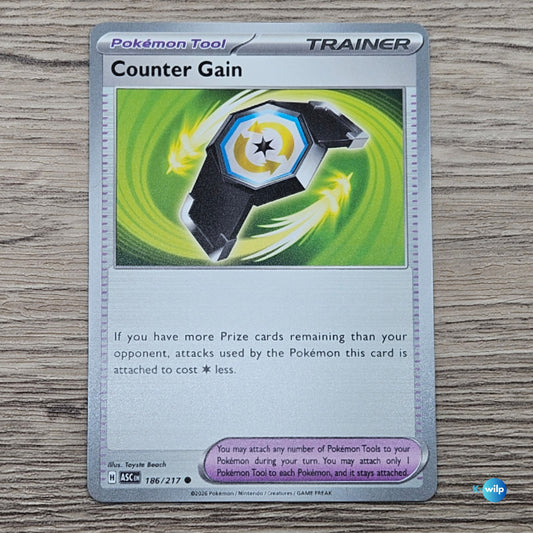 186/217 Counter Gain Ascended Heroes Pokémon Trading Card