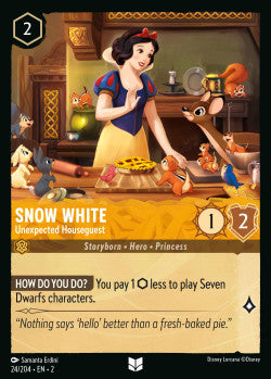 024/204 Snow White - Unexpected Houseguest Disney Lorcana Rise Of The Floodborn Card