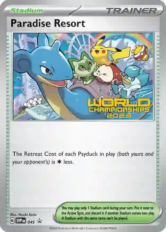 045 Paradise Resort World Championships 2023 Black Star Promo Pokémon Card