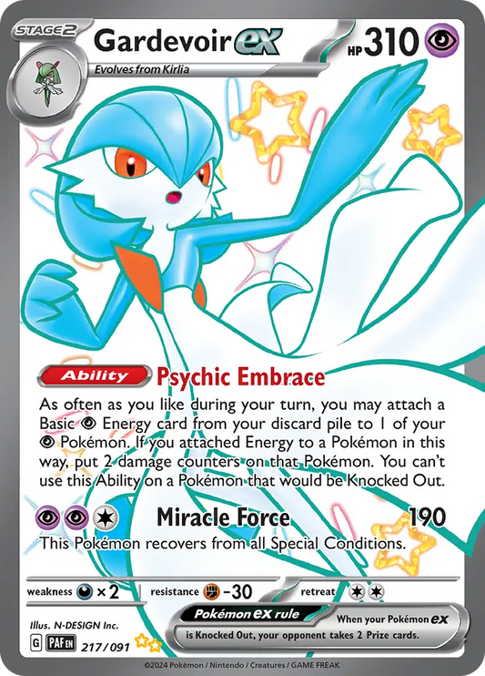 217/091 Gardevoir ex Paldean Fates Pokémon Card