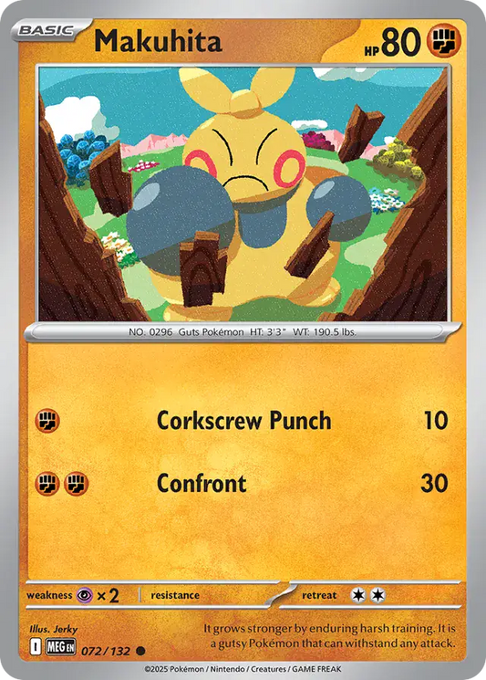 072/132 Makuhita Mega Evolution Pokémon Card