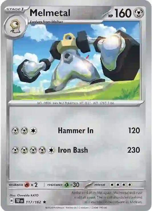 117/162 Melmetal Scarlet & Violet Temporal Forces Pokémon Card
