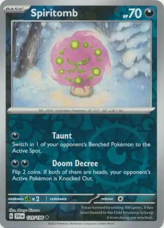 129/198 Spiritomb Reverse Holo Scarlet & Violet Base Set Pokémon Card