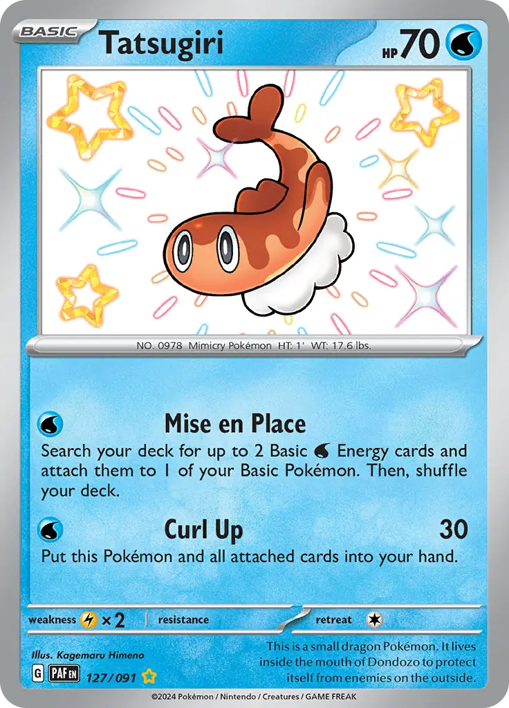 127/091 Tatsugiri Paldean Fates Pokémon Card