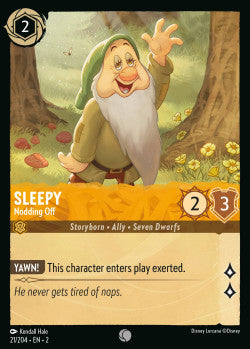 021/204 Sleepy - Nodding Off Disney Lorcana Rise Of The Floodborn Card