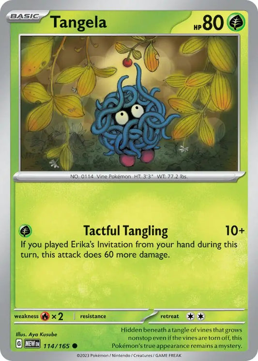 114/165 Tangela 151 Pokémon Card