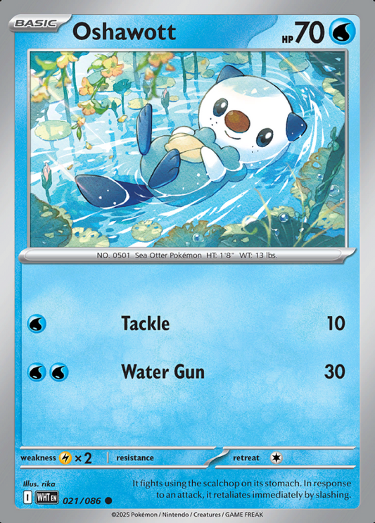 021/086 Oshawott White Flare Pokémon Card