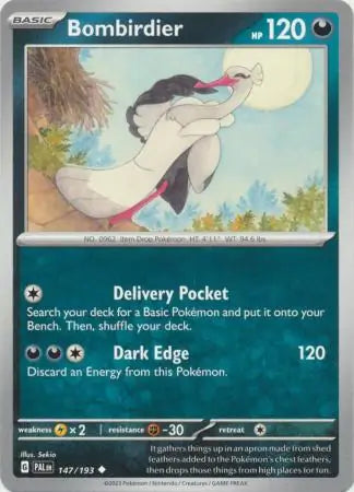 147/193 Bombirdier Paldea Evolved Pokémon Card