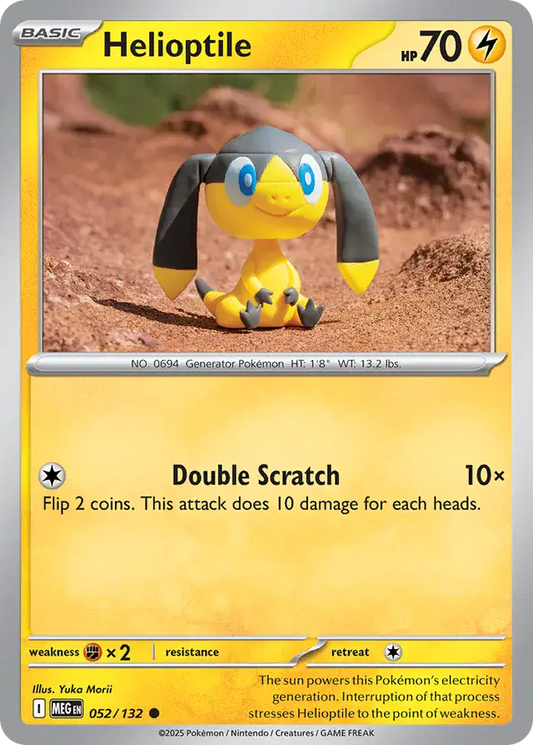 052/132 Helioptile Mega Evolution Pokémon Card