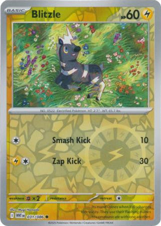 031/086 Blitzle Reverse Holo White Flare Pokémon Card