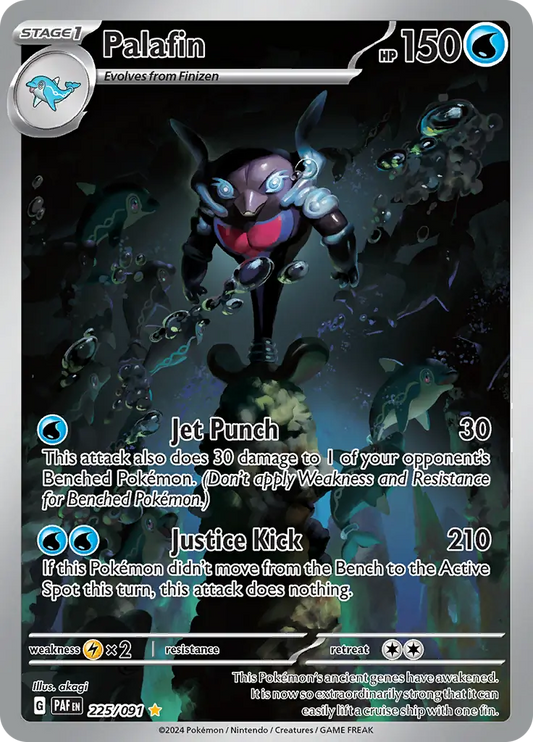 225/091 Palafin Paldean Fates Pokémon Card