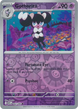 042/086 Gothorita Reverse Holo White Flare Pokémon Card