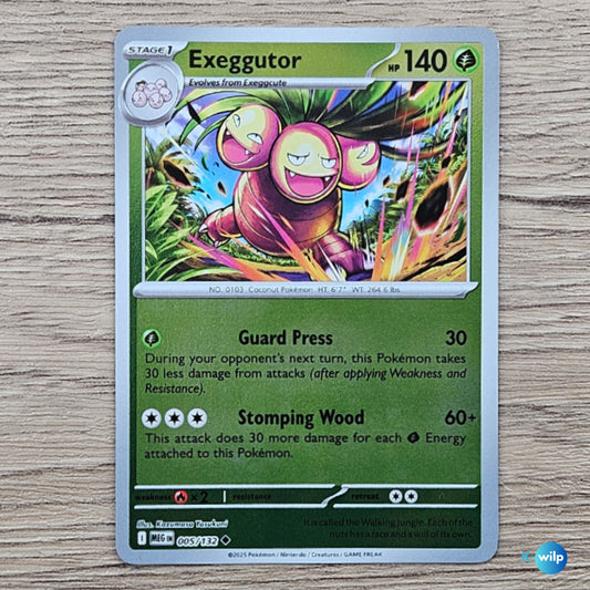 005/132 Exeggutor Reverse Holo Mega Evolution Pokémon Card