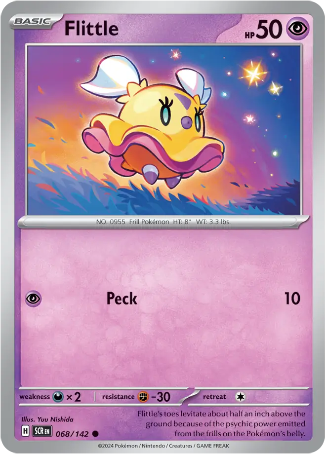 068/142 Flittle Stellar Crown Pokémon Card