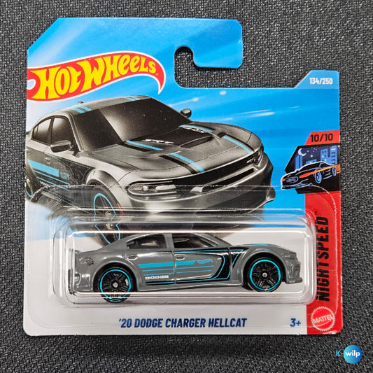 134/250 '20 Dodge Charger Hellcat Night Speed 2026 Mainline Hot Wheels Short Card Mattel