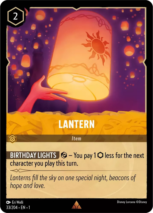 033/204 Lantern Disney Lorcana The First Chapter Card