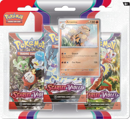 S&V Base Set 3 Booster Packs & Arcanine Promo Card