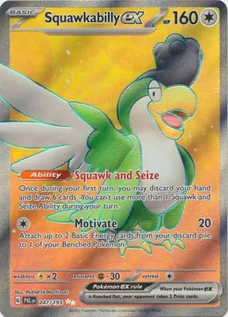 247/193 Squawkabilly ex Paldea Evolved Pokémon Card