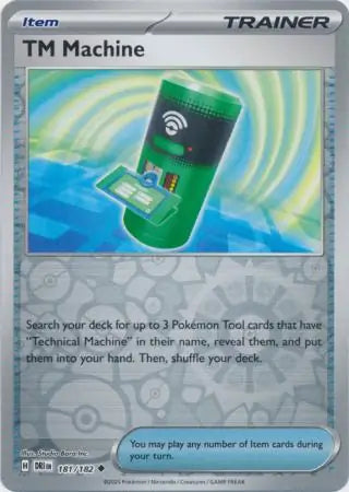 181/182 TM Machine Reverse Holo Destined Rivals Pokémon Card