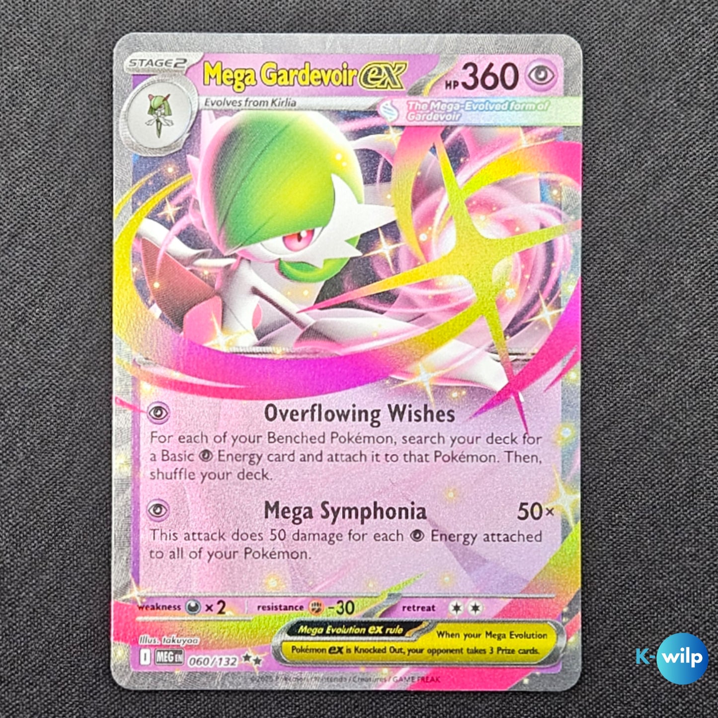 Mega Gardevoir ex 060/132 Mega Evolution Holo Double Rare English Pokémon Trading Card