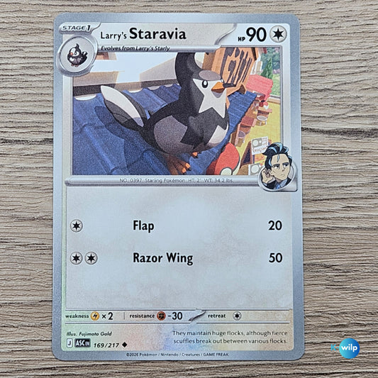 169/217 Larry's Staravia Ascended Heroes Pokémon Trading Card