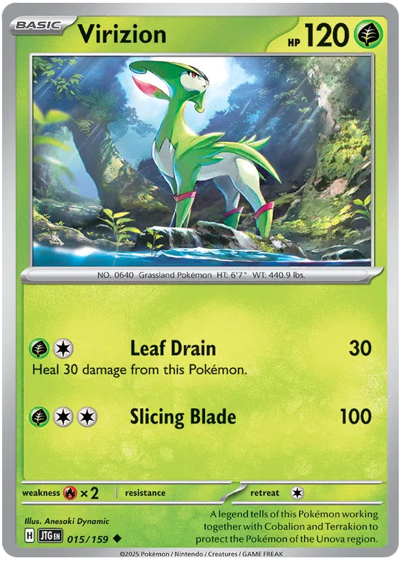 015/159 Virizion Journey Together Pokémon Card