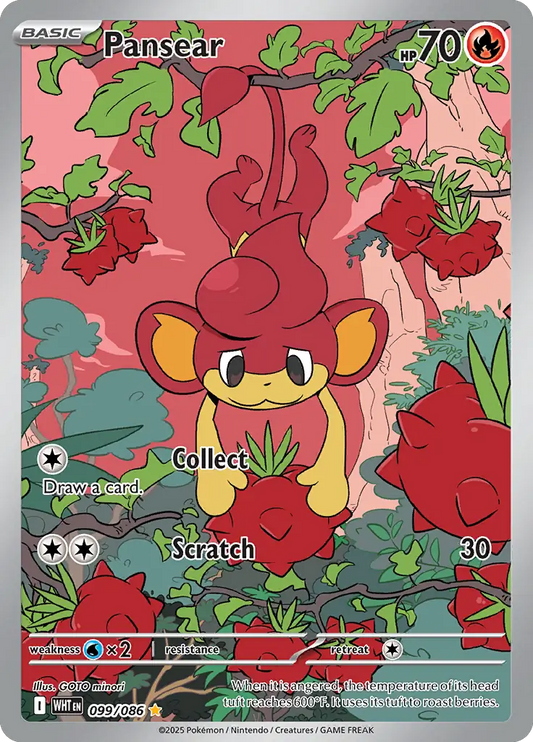 099/086 Pansear White Flare Pokémon Card