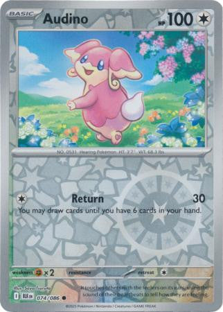 074/086 Audino Reverse Holo Black Bolt Pokémon Card
