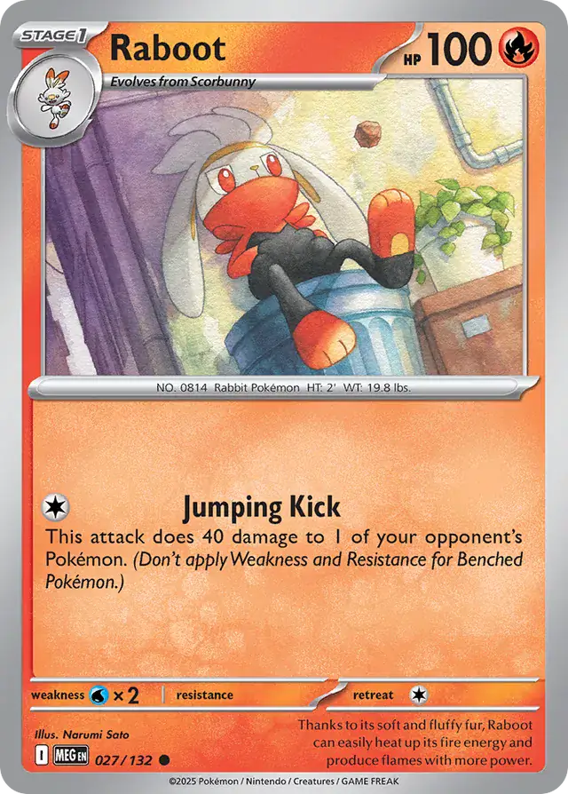 027/132 Raboot Mega Evolution Pokémon Card