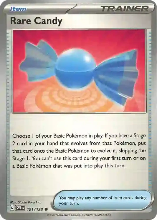 191/198 Rare Candy Scarlet & Violet Base Set Pokémon Card